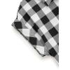 imageMilumia Women Casual Short Sleeve Button Down Collar Shirt Blouse Front Tie Knot TopsBlack