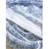 imageMilumia Womens Floral Mesh Tube Top Ruched Strapless Bandeau Crop TopsBlue