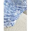 imageMilumia Womens Floral Mesh Tube Top Ruched Strapless Bandeau Crop TopsBlue