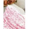 imageMilumia Womens Floral Mesh Tube Top Ruched Strapless Bandeau Crop TopsPink