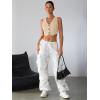 imageMilumia Womens Button Up Suit Vest Shirt Waistcoat Sleeveless Cropped Blazer Vest TopsApricot