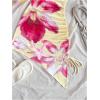 imageMilumia Womens Floral Halter Mini Dress Tie Backless Drawstring Asymmetrical Hem Short DressesYellow