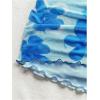 imageMilumia Womens Floral Mesh Mini Skirt Lettuce Trim Drawstring Side Summer Beach Vacation Short SkirtsBlue