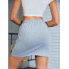 imageMilumia Women Casual High Waist Mini Skirt Drawstring Workout Skirt with PocketGrey