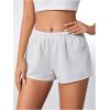 imageMilumia Women Drawstring Low Waist Mini Sweat Shorts Casual Summer Workout Track Lounge ShortsGrey