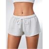 imageMilumia Women Drawstring Low Waist Mini Sweat Shorts Casual Summer Workout Track Lounge ShortsGrey