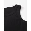 imageMilumia Girls 2 Pack Ribbed Knit Sleeveless Round Neck Casual Baisc Crop Tank TopBlack and Coffee