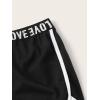 imageMilumia Girls 2PCS Outfit Tie Dye Letter Halter Cami Crop Top and Dolphin Shorts SetBlack