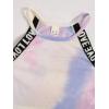 imageMilumia Girls 2PCS Outfit Tie Dye Letter Halter Cami Crop Top and Dolphin Shorts SetLight Yellow Blue