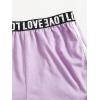 imageMilumia Girls 2PCS Outfit Tie Dye Letter Halter Cami Crop Top and Dolphin Shorts SetLilac Purple