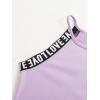 imageMilumia Girls 2PCS Outfit Tie Dye Letter Halter Cami Crop Top and Dolphin Shorts SetLilac Purple