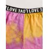 imageMilumia Girls 2PCS Outfit Tie Dye Letter Halter Cami Crop Top and Dolphin Shorts SetYellow and Orange