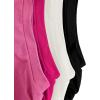 imageMilumia Girls 4 Pack Dance Tops Ruched Knot Side Solid Round Neck Crop Tank TopsMulti Pink