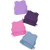 imageMilumia Girls 4 Pack Dance Tops Ruched Knot Side Solid Round Neck Crop Tank TopsMulti Purple Pink