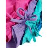imageMilumia Girls 4 Pack Dance Tops Ruched Knot Side Solid Round Neck Crop Tank TopsMulticolor