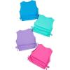 imageMilumia Girls 4 Pack Dance Tops Ruched Knot Side Solid Round Neck Crop Tank TopsMulticolor