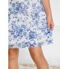 imageMilumia Girls Flower Printed Cami Short Dress Boho Spaghetti Strap Sleeveless SundressBlue