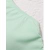 imageMilumia Girls One Piece Ribbed Knit Swimsuit Ruched Knot Scoop Neck Bathing SuitZ Mint Green