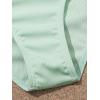 imageMilumia Girls One Piece Ribbed Knit Swimsuit Ruched Knot Scoop Neck Bathing SuitZ Mint Green