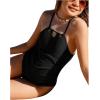 imageMilumia Girls One Piece Swimsuit Halter Cut Out Bathing Suit SwimwearBlack