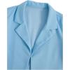 imageMilumia Girls Two Piece Outfit Solid Open Front Blazer and Pants SetBlue