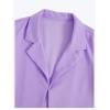 imageMilumia Girls Two Piece Outfit Solid Open Front Blazer and Pants SetPurple
