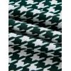 imageMilumia Girls Two Piece Outfits Houndstooth Puff Sleeve Tee and Flare Pants SetGreen and White