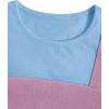 imageMilumia Girls Two Piece Outfits Houndstooth Puff Sleeve Tee and Flare Pants SetMulti Blue Pink