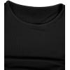 imageMilumia Womens Casual Rib Knit Short Sleeve Drawstring Ruched Bodycon Mini T Shirt DressBlack