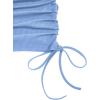 imageMilumia Womens Casual Rib Knit Short Sleeve Drawstring Ruched Bodycon Mini T Shirt DressLight Blue