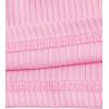 imageMilumia Womens Casual Rib Knit Short Sleeve Drawstring Ruched Bodycon Mini T Shirt DressPink