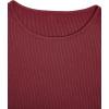 imageMilumia Womens Casual Rib Knit Short Sleeve Drawstring Ruched Bodycon Mini T Shirt DressRed