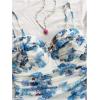 imageMilumia Womens Floral Print Mesh Cami Mini Dress Ruched Sleeveless Bodycon Summer Short DressesBlue