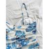 imageMilumia Womens Floral Print Mesh Cami Mini Dress Ruched Sleeveless Bodycon Summer Short DressesBlue