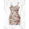 imageMilumia Womens Floral Print Mesh Cami Mini Dress Ruched Sleeveless Bodycon Summer Short DressesBrown