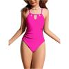 imageMilumia Girls One Piece Swimsuit Halter Cut Out Bathing Suit SwimwearHot Pink