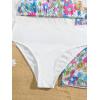 imageMilumia Girls 4 Piece Swimsuit Tropical Print Spaghetti Strap Bikini Sets with Coverups Multi Floral 89 Years