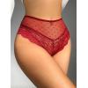imageMilumia Women Lace up High Waist Mesh Lace Sexy Panties Underwear