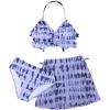 imageMilumia Girls 3 Piece Swimsuits V Neck Spaghetti Strap Bikini Set with CoverupPurple
