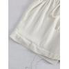 imageMilumia Women Ruffle Beach Cover up Shorts High Waist Swimwear Bottom with BikiniBeige