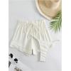 imageMilumia Women Ruffle Beach Cover up Shorts High Waist Swimwear Bottom with BikiniBeige