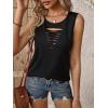 imageMilumia Women Cut Out Rock Ripped Tank Tops Trendy Going Out Concert Tees ShirtsBlack