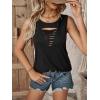 imageMilumia Women Cut Out Rock Ripped Tank Tops Trendy Going Out Concert Tees ShirtsBlack