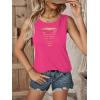 imageMilumia Women Cut Out Rock Ripped Tank Tops Trendy Going Out Concert Tees ShirtsRose Pink