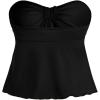 imageMilumia Women Tie Front Ruched Tube Tops Y2k Ruffle Going Out Halter TopsBlack