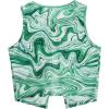imageMilumia Womens Cutout Sheer Mesh Crop Tank Top Neon Rave Tops FestivalGreen