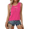 imageMilumia Women Cut Out Rock Ripped Tank Tops Trendy Going Out Concert Tees ShirtsRose Pink